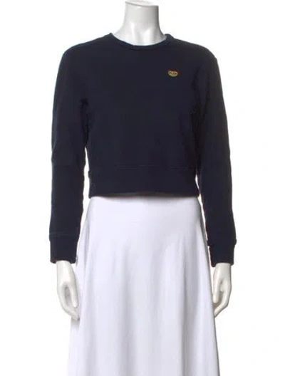 Pre-owned Mother Crew Neck Long Sleeve Sweatshirt In Gray