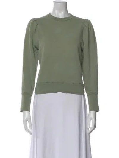 Pre-owned Mother Crew Neck Long Sleeve Sweatshirt In Green