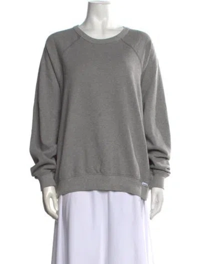 Pre-owned Mother Crew Neck Long Sleeve Sweatshirt In Grey
