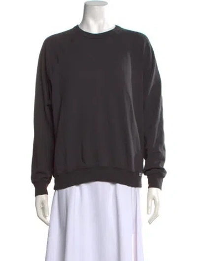 Pre-owned Mother Crew Neck Long Sleeve Sweatshirt In Grey