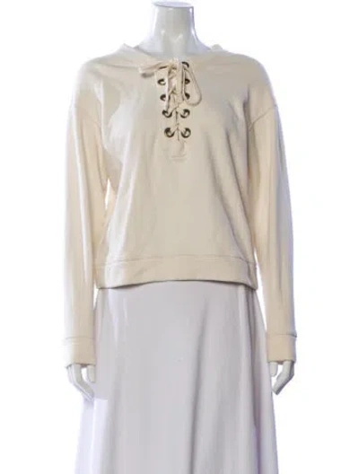 Pre-owned Mother Crew Neck Long Sleeve Sweatshirt In Neutral