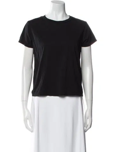 Pre-owned Mother Crew Neck Short Sleeve T-shirt In Black