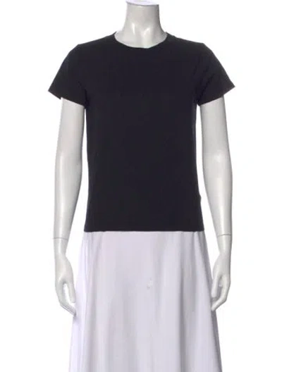 Pre-owned Mother Crew Neck Short Sleeve T-shirt In Black