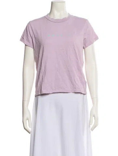 Pre-owned Mother Crew Neck Short Sleeve T-shirt In Blue