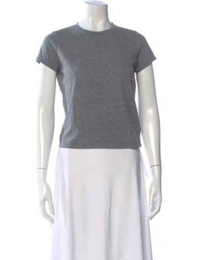 Pre-owned Mother Crew Neck Short Sleeve T-shirt In Gray