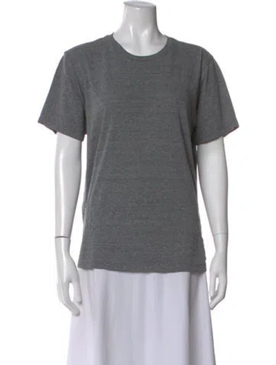 Pre-owned Mother Crew Neck Short Sleeve T-shirt In Gray