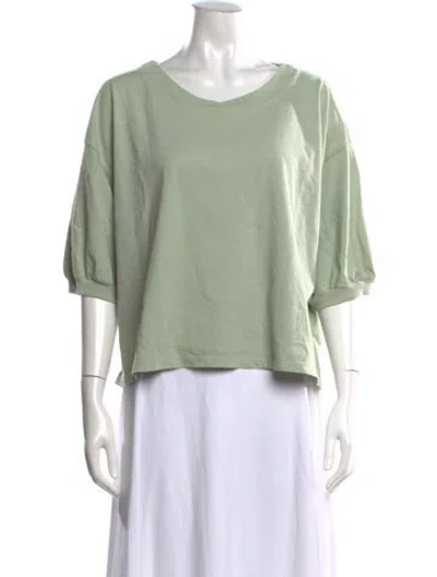 Pre-owned Mother Crew Neck Short Sleeve T-shirt In Green