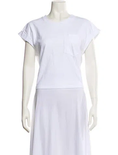 Pre-owned Mother Crew Neck Short Sleeve T-shirt In White