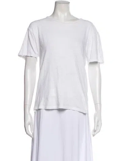 Pre-owned Mother Crew Neck Short Sleeve T-shirt In White