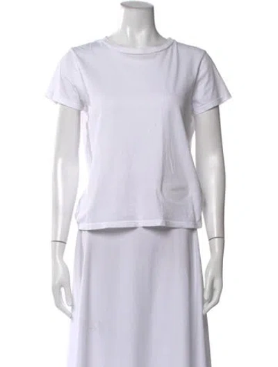 Pre-owned Mother Crew Neck Short Sleeve T-shirt In White