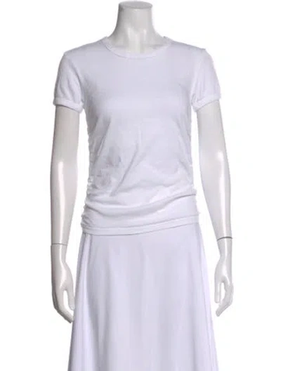 Pre-owned Mother Crew Neck Short Sleeve T-shirt In White