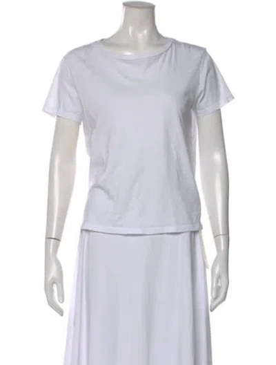 Pre-owned Mother Crew Neck Short Sleeve T-shirt In White