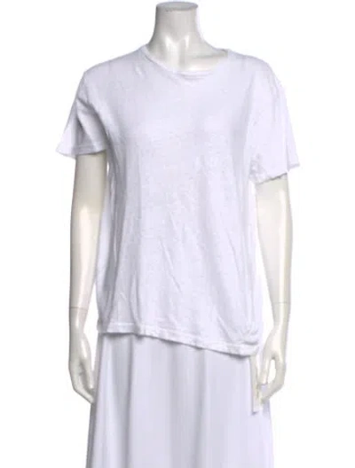 Pre-owned Mother Crew Neck Short Sleeve T-shirt In White