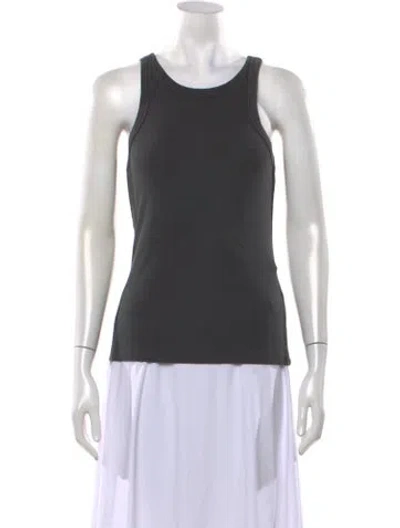 Pre-owned Mother Crew Neck Sleeveless Top In Grey