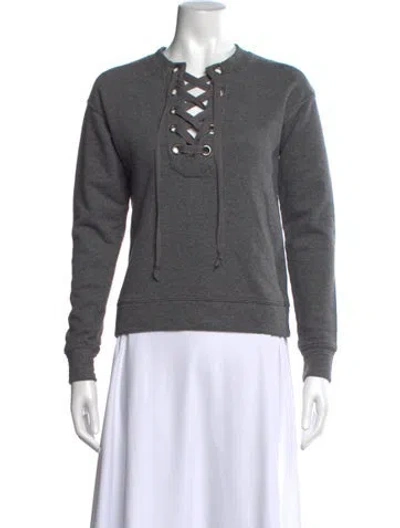 Pre-owned Mother Crew Neck Sweater In Gray