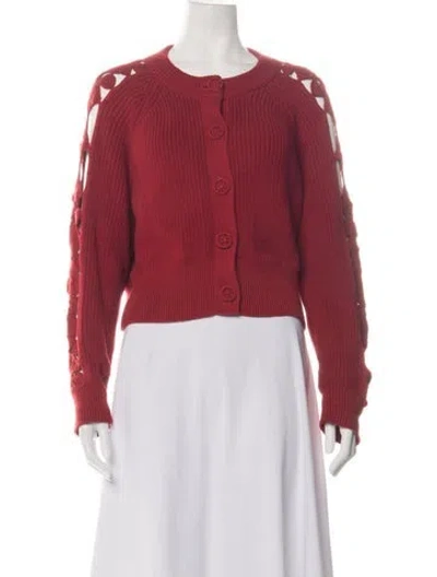 Pre-owned Mother Crew Neck Sweater In Red