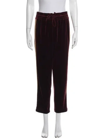 Pre-owned Mother Crochet Trim Sweatpants W/ Tags In Red