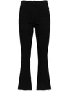 Mother The High Waisted Runaway Jeans In Black