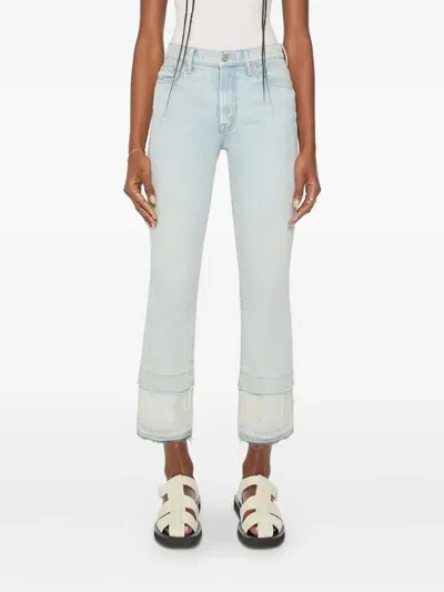 Mother Cropped Jeans In Blue