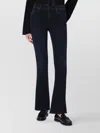 Mother Cropped Jeans Flared Design Belt Loops In Black