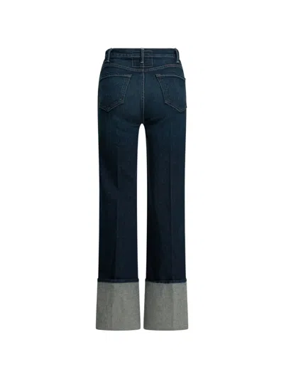 Mother Cuffed Jeans In Blue