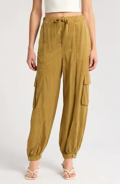 Mother Curbside Cargo Quickie Cinch Pant In Yellow