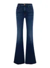 Mother The Doozy Jeans In Uncharted Waters In Dark Blue