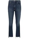 Mother The Insider Crop Step Fray High-rise Bootcut Jeans