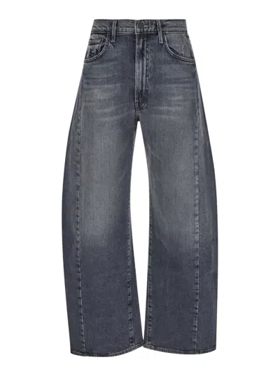 Mother Dark Grey The Half-pipe Flood Jeans In Gray