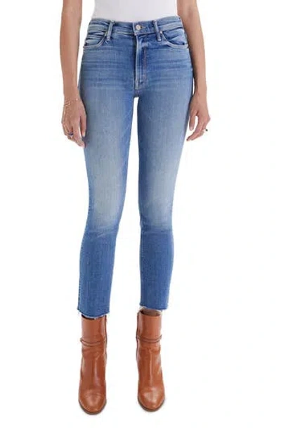 Mother The Mid Rise Dazzler Ankle Jeans In Wish On A Star In Blue