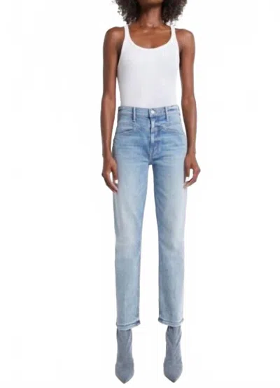 Mother Dazzler Yoke Front Ankle Jeans In Wild Calling In Blue