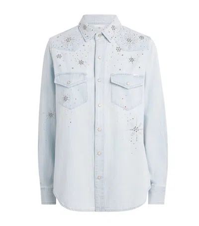 Mother Denim All My Exes Shirt In Blue