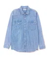 Mother All My Exes Button-up Shirt In Chaos In The Cowshed In Blue