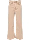 Mother The Dodger Flood High Rise Jeans In Dark Khaki