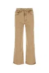 Mother Denim Cropped Jeans In Beige