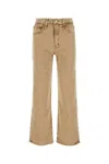 Mother Denim Cropped Jeans In Beige