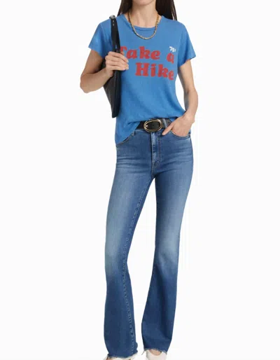 Mother Denim Crusier Sneak Fray Jeans In Blue