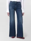 Mother Womens Perfectly Imperfect The Tomcat Roller Skimp Wide-leg Denim Jeans In Blue