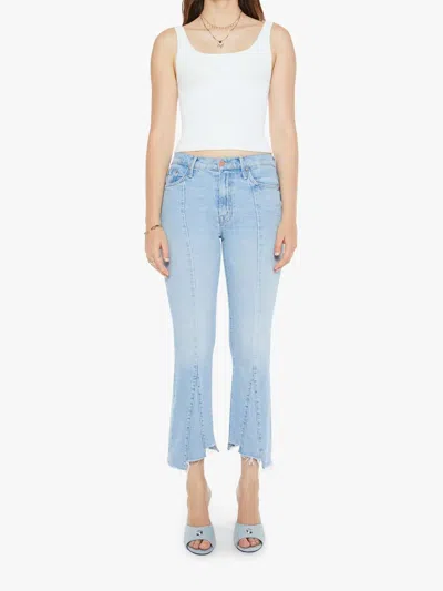 Mother Denim Insider Crop Pointy Fray Jeans In Letsget In Blue