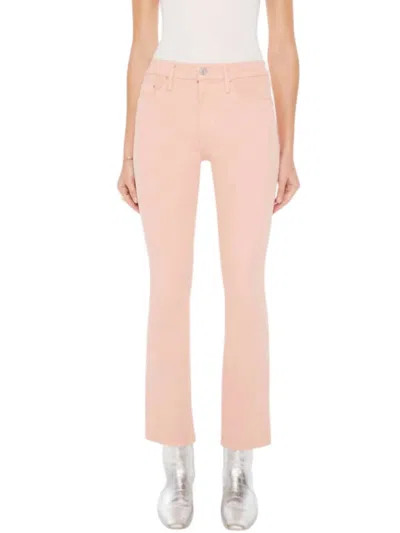 Mother Denim Insider Hover Jeans In Peach Parfait In Pink