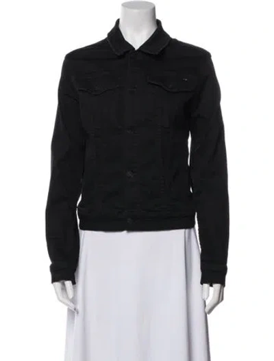 Pre-owned Mother Denim Jacket In Black