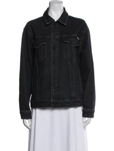 Pre-owned Mother Denim Jacket In Black