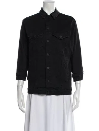 Pre-owned Mother Denim Jacket In Black