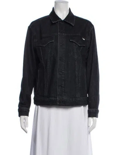 Pre-owned Mother Denim Jacket In Black