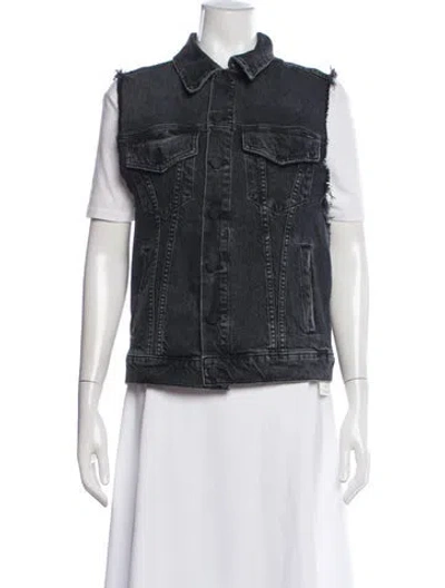 Pre-owned Mother Denim Jacket In Black