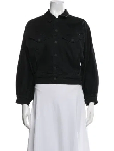 Pre-owned Mother Denim Jacket In Black