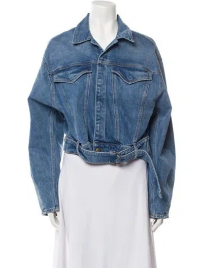 Pre-owned Mother Denim Jacket In Blue