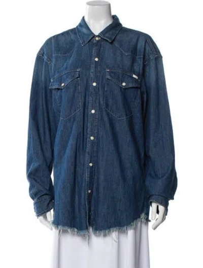Pre-owned Mother Denim Jacket In Blue