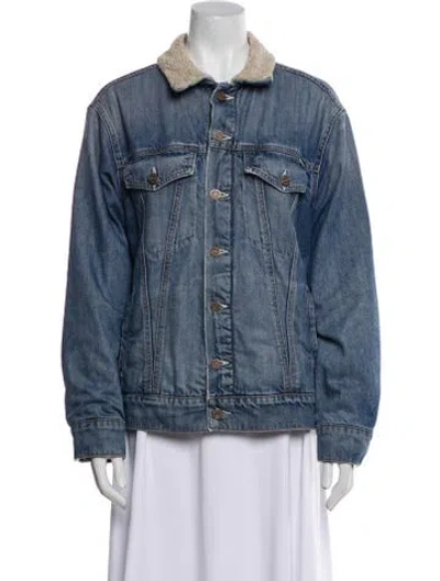Pre-owned Mother Denim Jacket In Blue