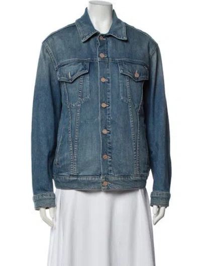 Pre-owned Mother Denim Jacket In Blue